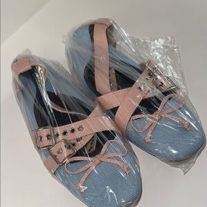 Brand new ballet core Stylish Pink and Blue Women's flats
